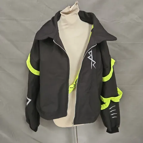 SHONENWEAR CYBER JACKET IN BLACK/NEON LIME SIZE UNSPECIFIED