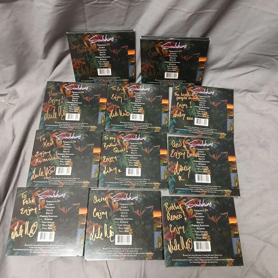 11 SIGNED SOULSHINE BY LUKE MACHIN CDS