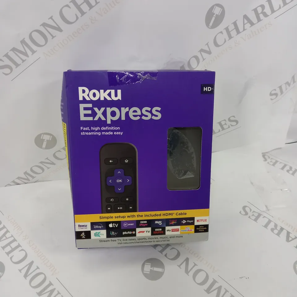 BOXED ROKU EXPRESS STREAMING PLAYER