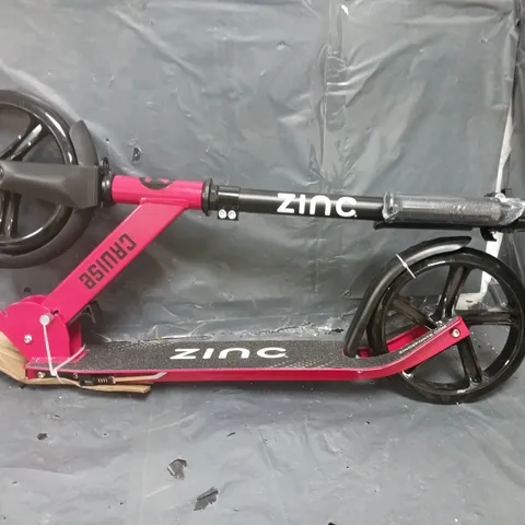 ZINC BIG WHEELED FOLDING CRUISE SCOOTER - RED