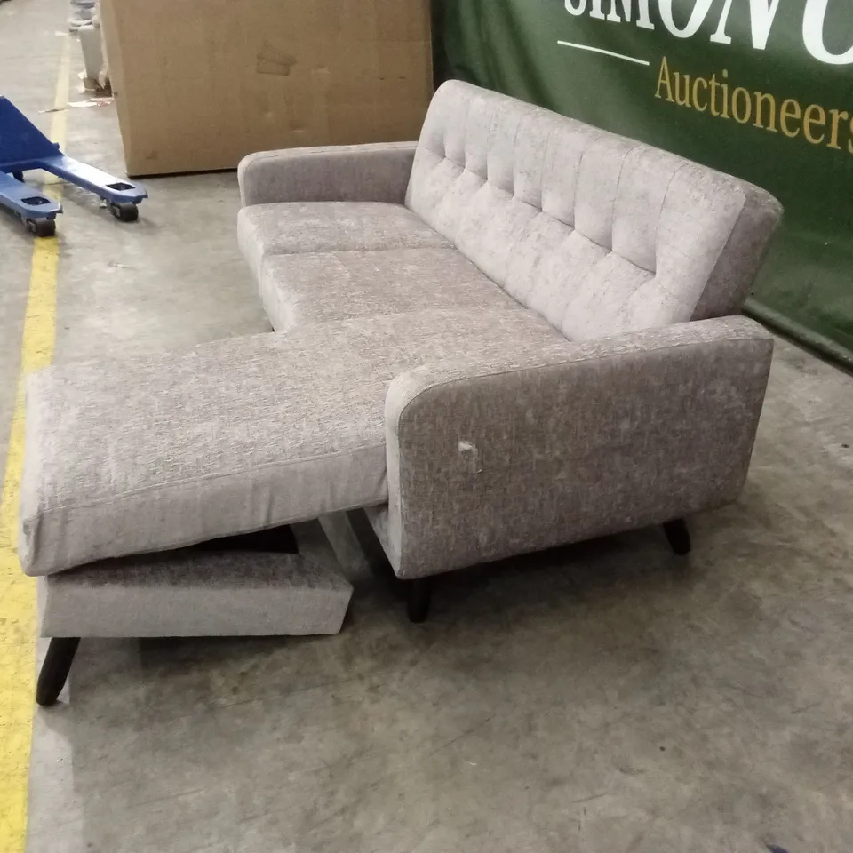 OSLO REVERSIBLE FABRIC CHAISE SOFA - NATURAL RRP £429