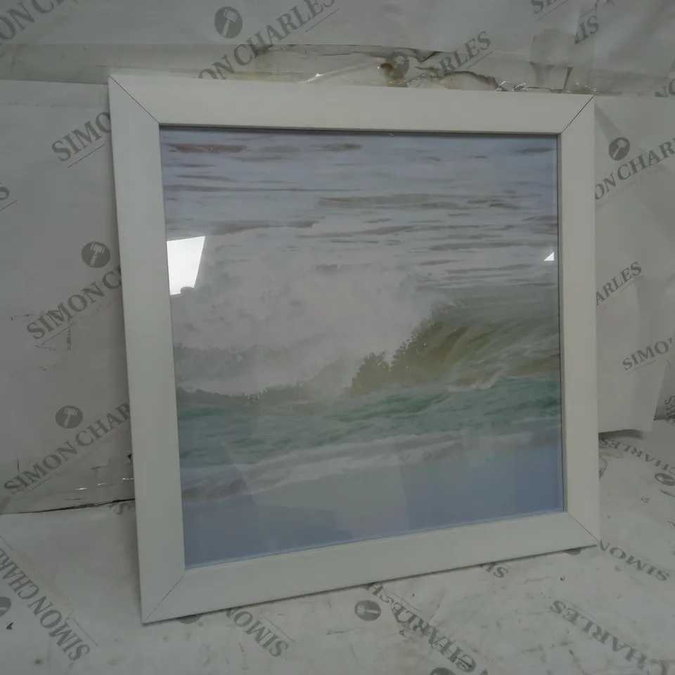 MARMONT HILL 'THE POWER OF SEA' BY SHARON KALSTEK FRAMED PHOTOGRAPHIC PRINT 51X51CM