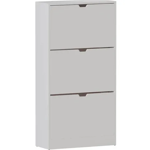 BOXED VIDA 3 DRAWER SHOE CABINET - WHITE (1 BOX)