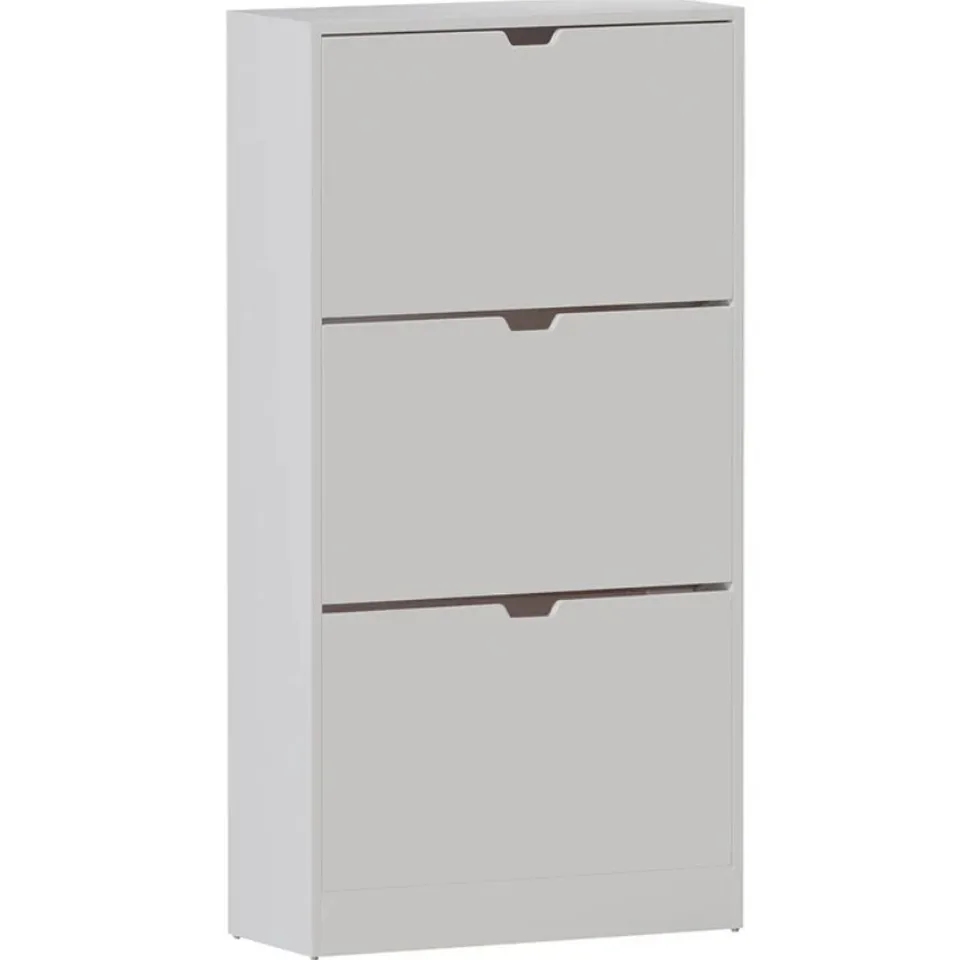 BOXED VIDA 3 DRAWER SHOE CABINET - WHITE (1 BOX)