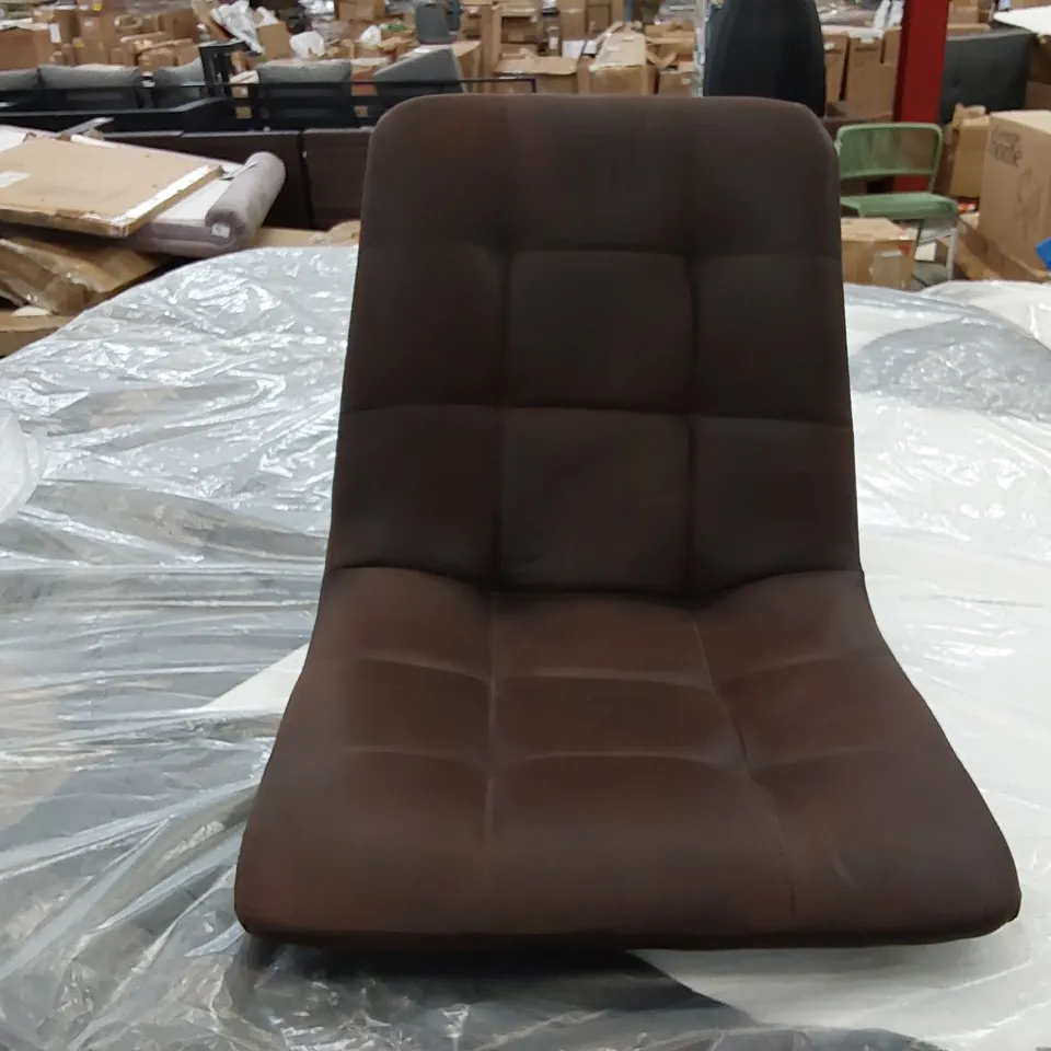 BOXED DARK BROWN FAUX LEATHER CHAIR (1 BOX)