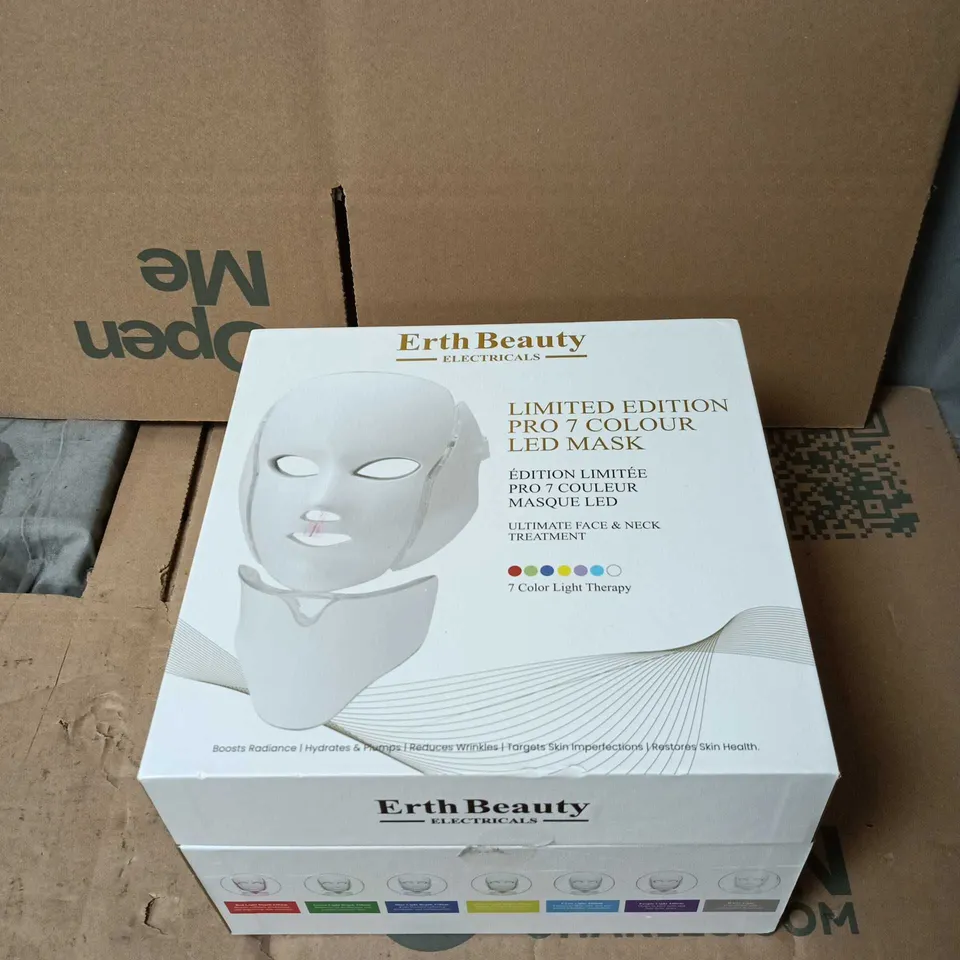 ERTH BEAUTY ELECTRICALS LIMITED EDITION PRO 7 COLOUR LED MASK BOXED