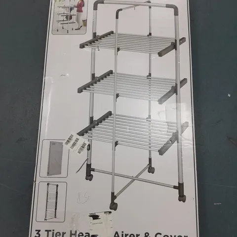 BLACK & DECKER 3 TIER HEATED AIRER WHEELS AND COVER - COLLECTION ONLY