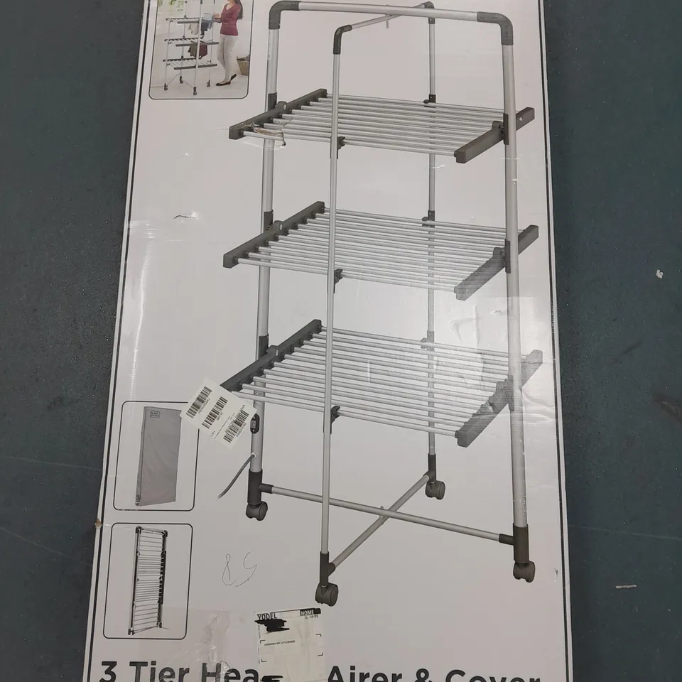 BLACK & DECKER 3 TIER HEATED AIRER WHEELS AND COVER - COLLECTION ONLY  RRP £199