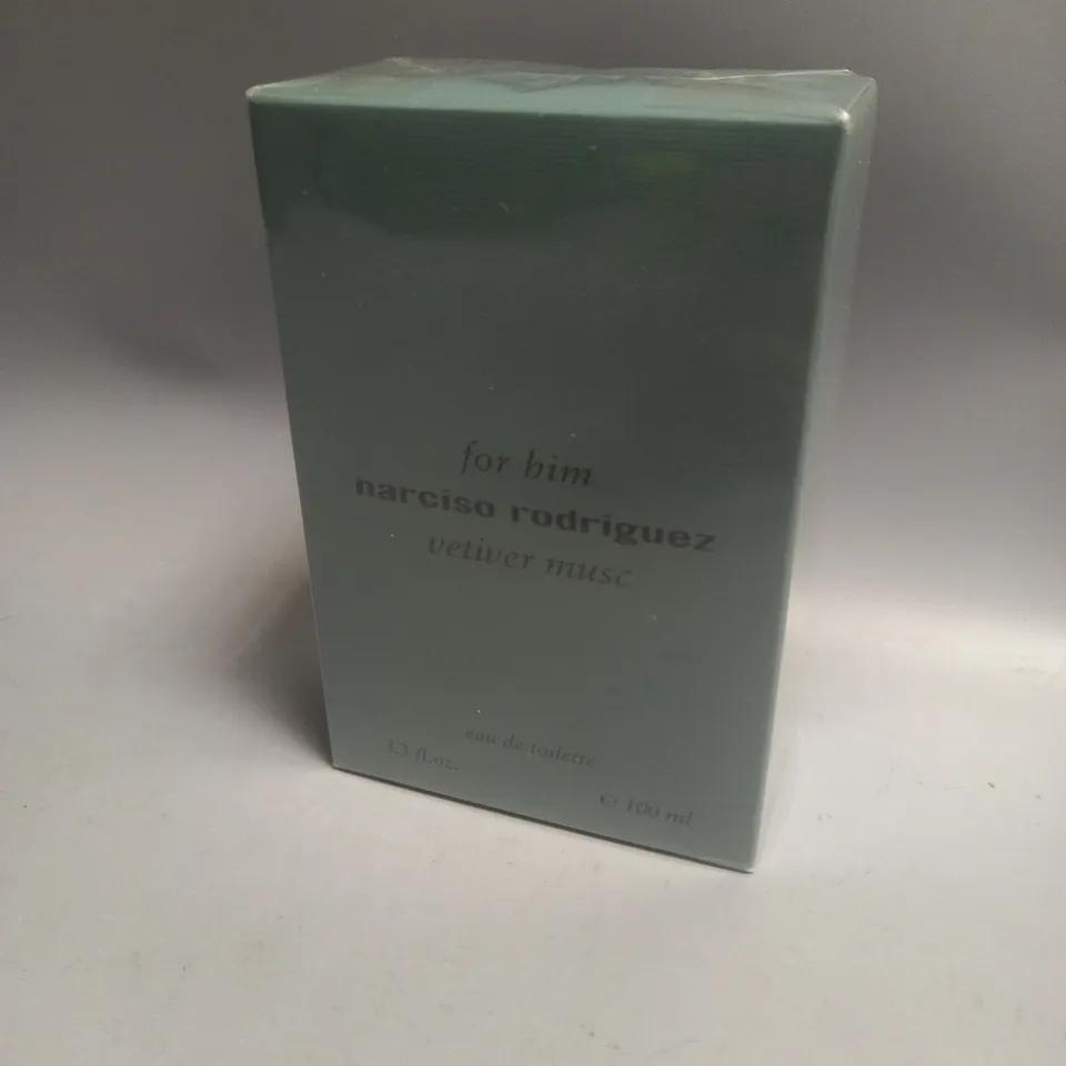 BOXED AND SEALED NARCISO RODRIGUEZ FOR HIM VETIVER MUSC EAU DE TOILETTE 100ML