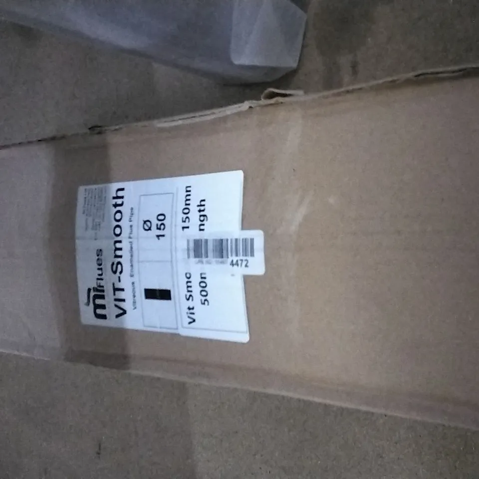 BOXED MIFLUES VITREOUS ENAMELLED FLUE PIPE BLACK