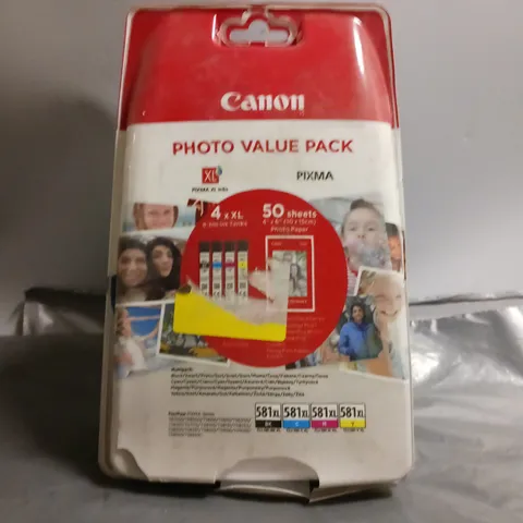 CANON 581XL INK CARTRIDGE MULTIPACK PLUS 50 SHEETS PAPER