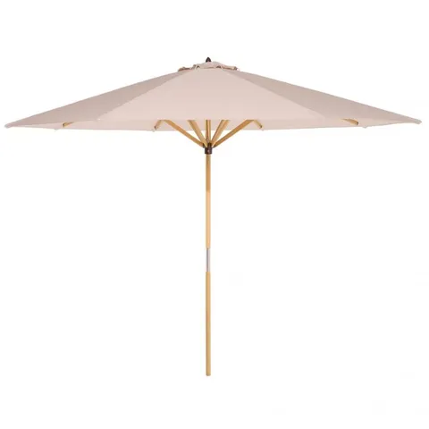 BOXED ROWLINSON ASHDOWN WOODEN PARASOL 3M - NATURAL