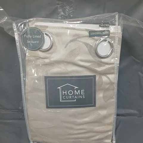 HOME JACQUARD EYELET CURTAINS - 90" X 90"