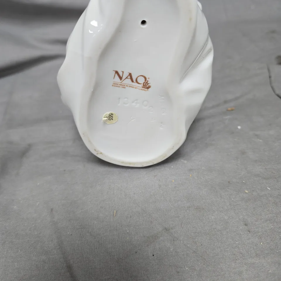 NAO PORCELAIN BABY FIGURINE IN WHITE HOODED ROBE