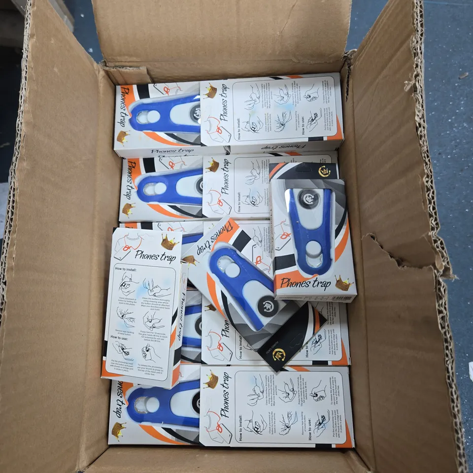 BOX OF APPROXIMATELY 100 HUANG CHOU BLUE PHONE STRAPS
