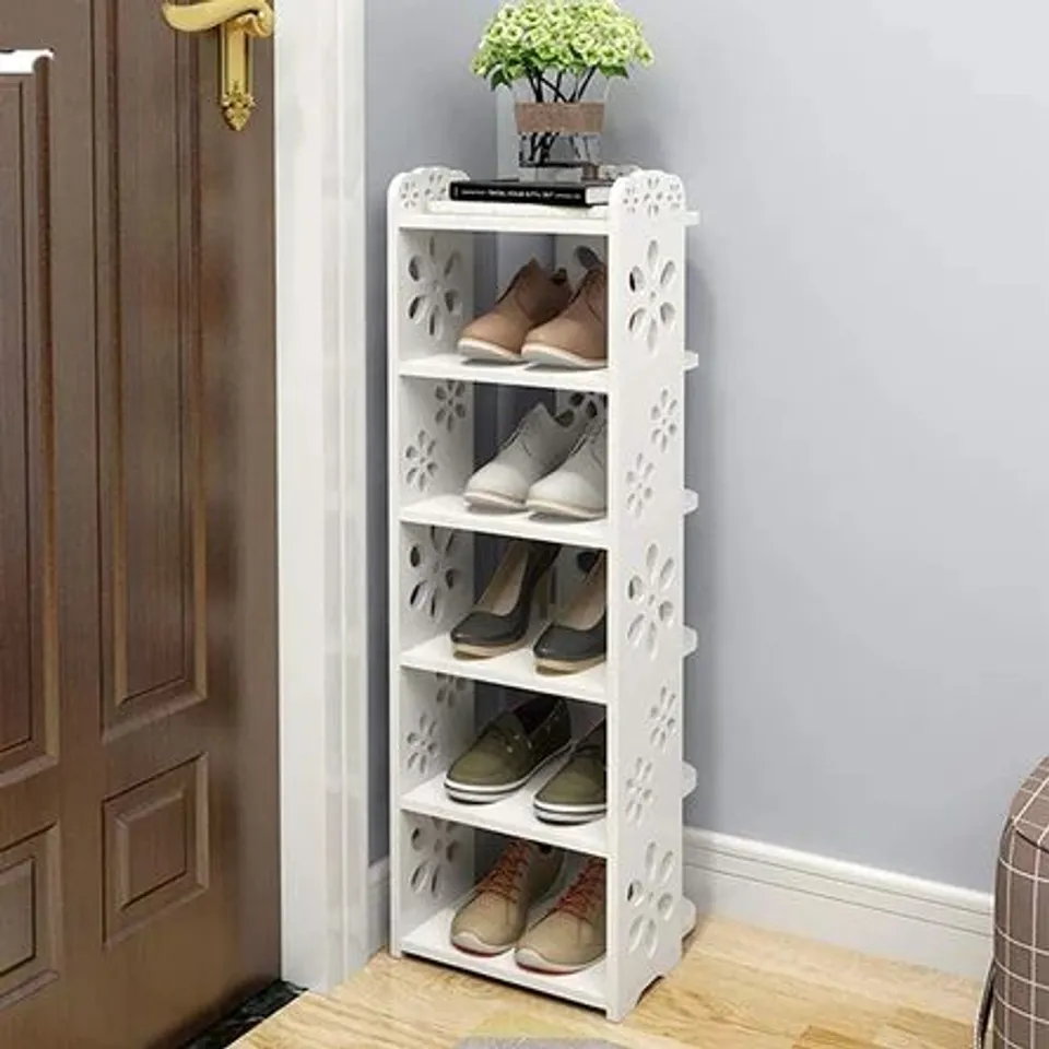 BOXED 5 PAIR SHOE RACK