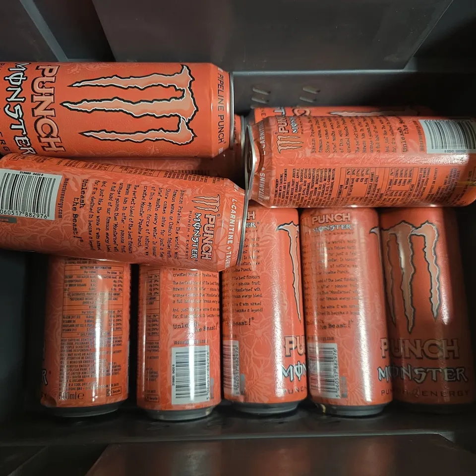 10 CANS OF MONSTER PIPELINE PUNCH (500ML)
