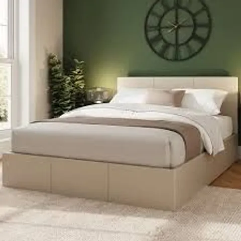 BOXED GFW DOUBLE NATURAL SIDE LIFT OTTOMAN BED (2 BOXES)