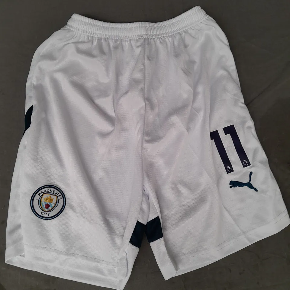 PUMA CHILDREN'S MANCHESTER CITY SHORTS - NUMBER 11 - SIZE UNSPECIFIED