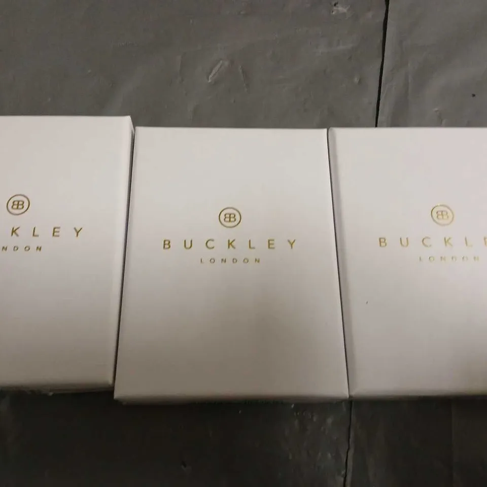 LOT OF 3 ASSORTED BOXED BUCKLEY LONDON JEWELLERY ITEMS 