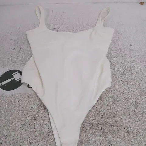 ZARA WOMEN’S WHITE ONE-PIECE BODYSUIT – EUR M (US M)