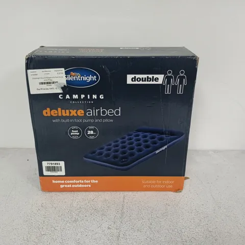 BOXED SILENTNIGHT DELUXE DOUBLE AIR BED