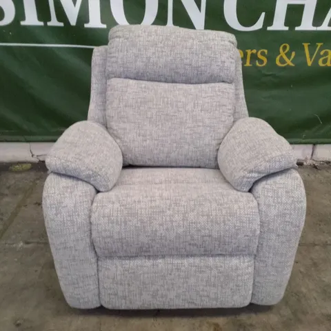 QUALITY DESIGNER G-PLAN KINGSBURY ELECTRIC RECLINER CHAIR - REMCO LIGHT GREY FABRIC 