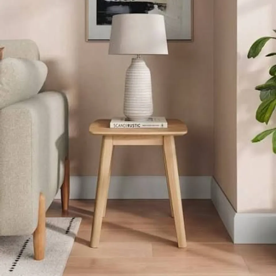 BOXED EDDA LAMP TABLE - OAK EFFECT (1 BOX)