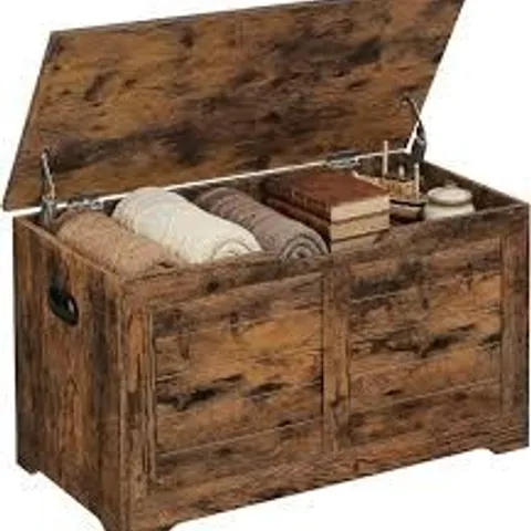 BOXED VASAGLE STORAGE CHEST, STORAGE BENCH - RUSTIC BROWN