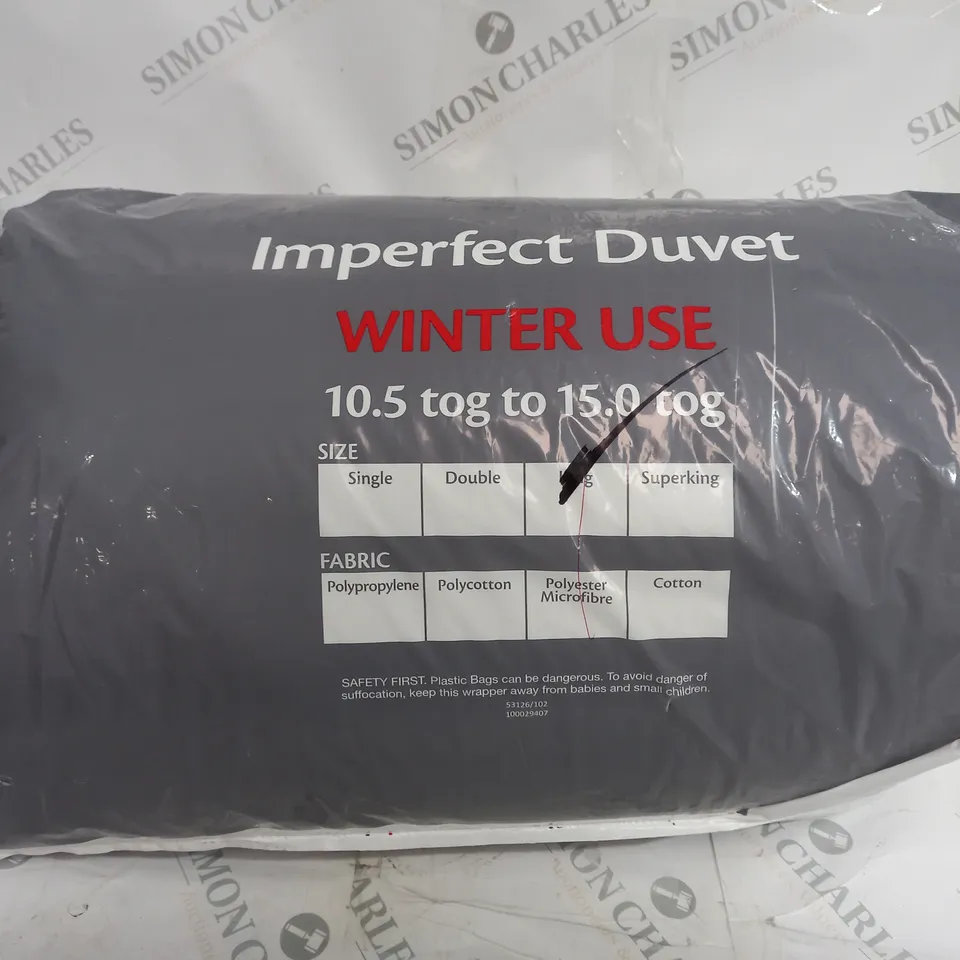 IMPERFECT DUVET WINTER USE 10.5 TO 15 TOG - KING SIZE 