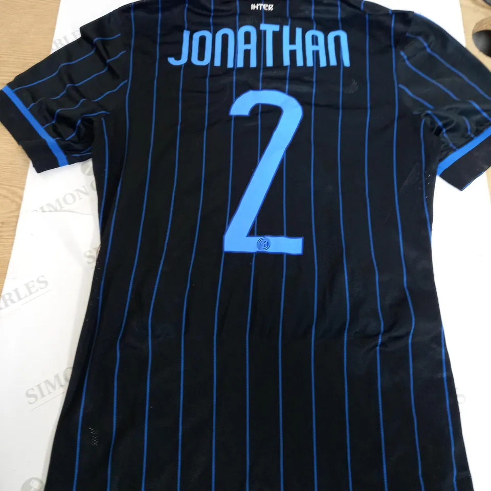 AUTHENTIC SIGNED INTER MILAN 2014 HOME SHIRT - "JONATHAN 2" - MEDIUM