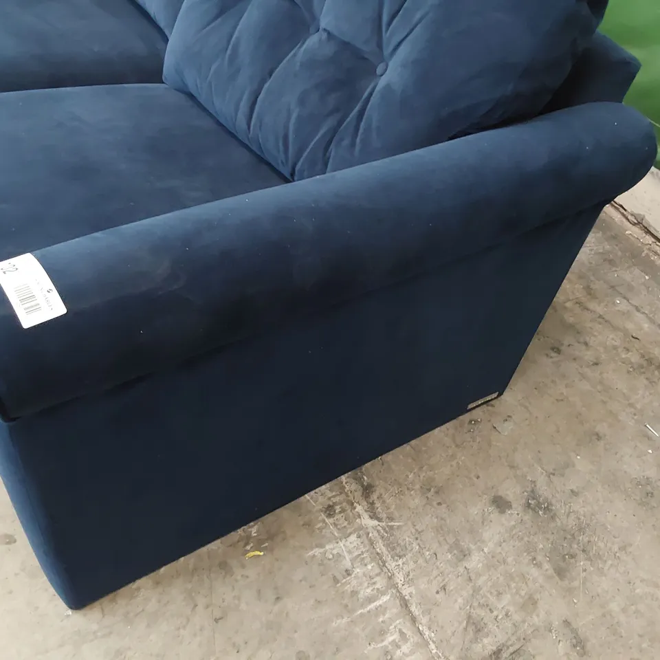 QUALITY BRITISH DESIGNER LOUNGE Co. PHOEBE 2.5 SEATER SOFA NAVY BLUE PLUS FABRIC 