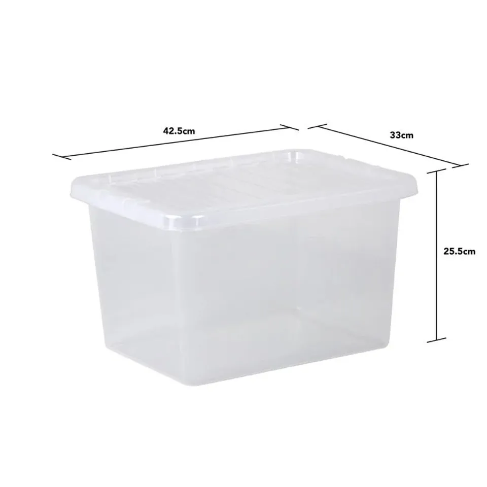 WHAM CRYSTAL 25L PLASTIC STORAGE BOX