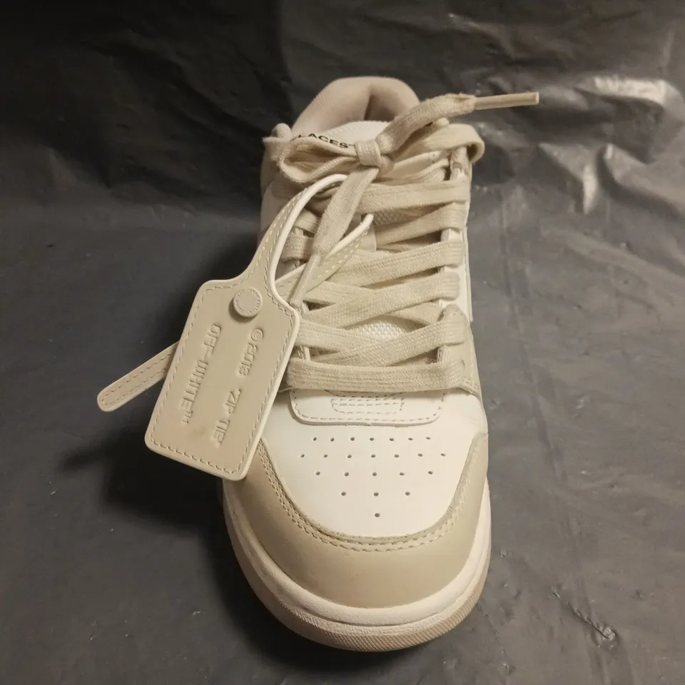 BOXED PAIR OF OFF-WHITE SHOES BEIGE SIZE EU 36