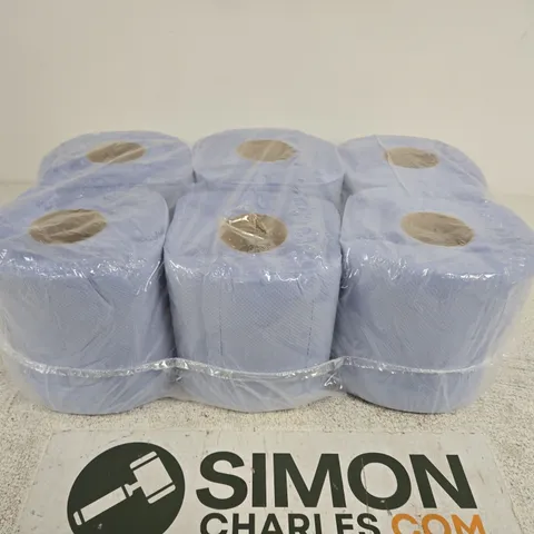 SIX BLUE TOILET PAPER ROLLS – 6-PACK