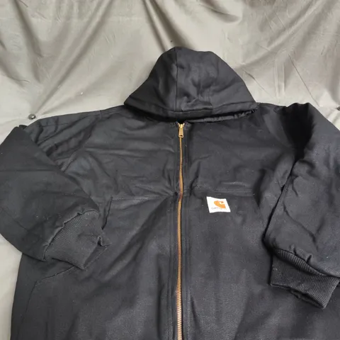 CARHARTT BLACK ZIPPED HOODIE SIZE L 