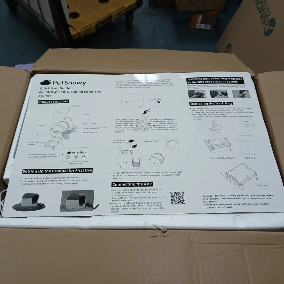 PETSNOWY SELF-CLEANING LITTER BOX PS-001 BOXED