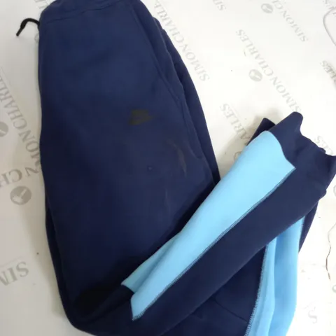 NIKE TECH BLUE TRACKSUIT BOTTOMS STANDARD FIT - SIZE LARGE