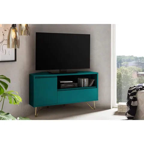 BOXED NORTH ATTLEBOROUGH TV STAND FOR TVS UP TO 42" - MATT BLUE (2 BOXES)
