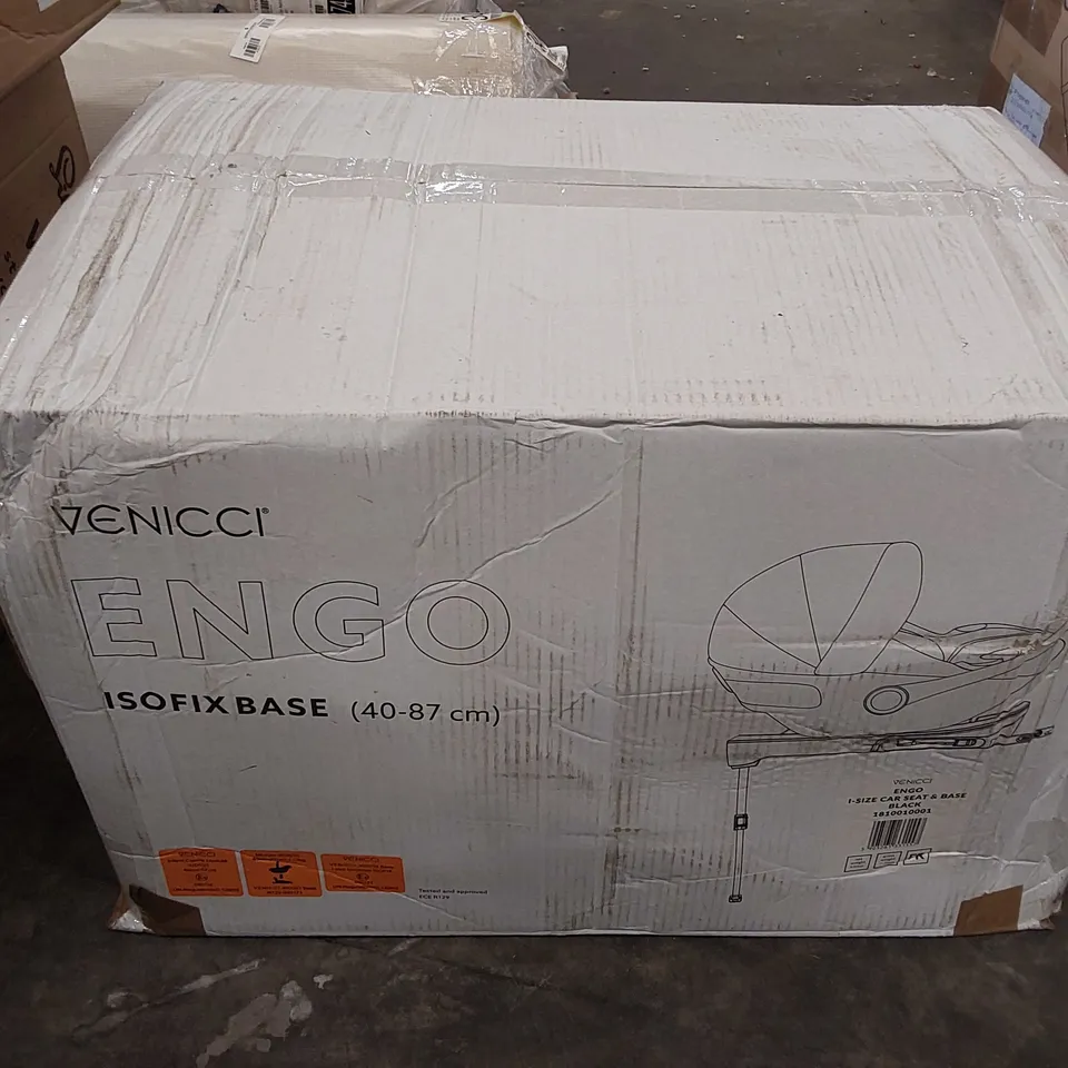 BOXED VENICCI ENGO ISOFIX CAR SEAT AND BASE - BLACK