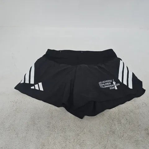 ADIDAS BERLIN HALF MARATHON RUNNING SHORTS, BLACK, SIZE SMALL (USA SMALL)