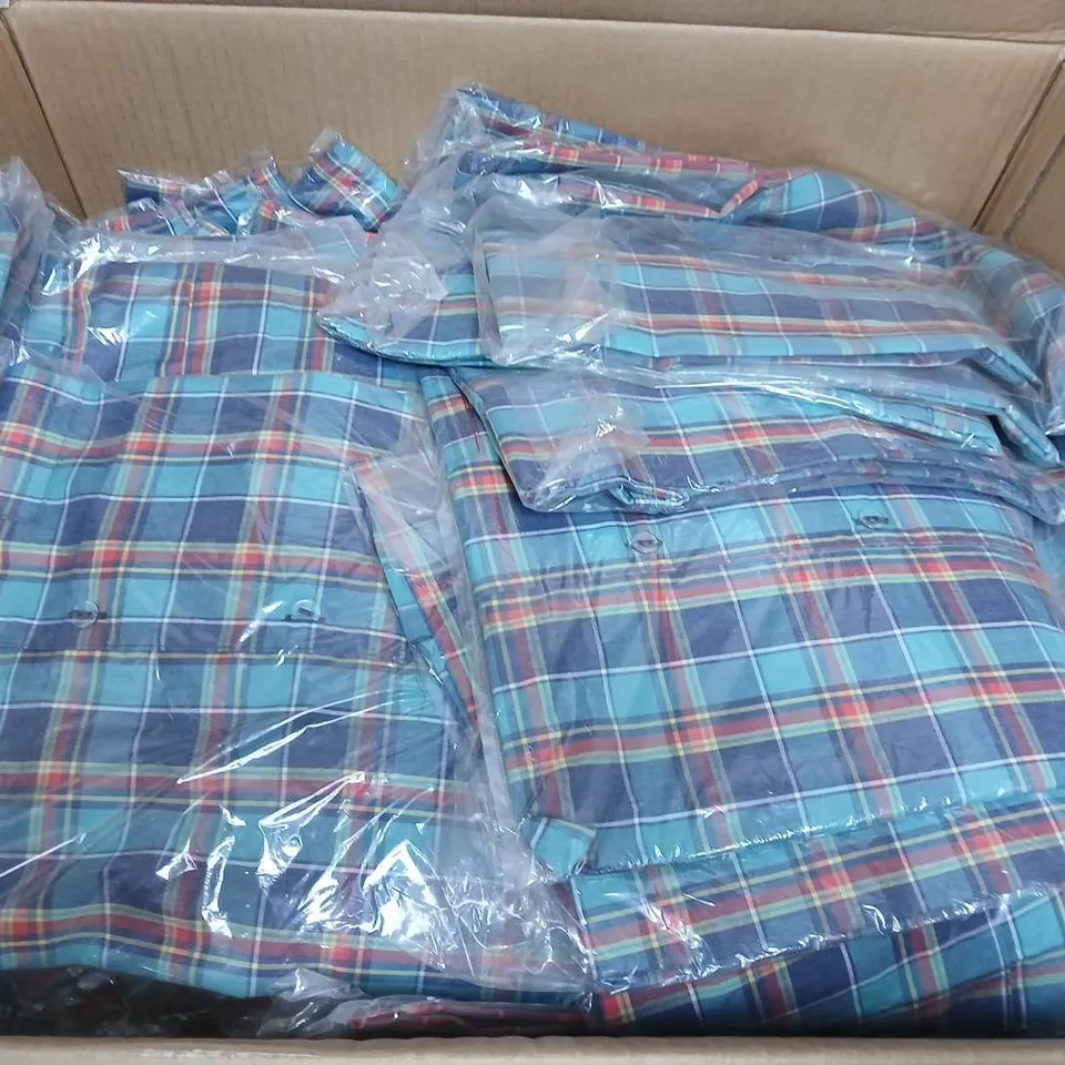 APPROXIMATELY 90 MENS CHECKED NIGHTSHIRTS - SMALL - COLLECTION ONLY