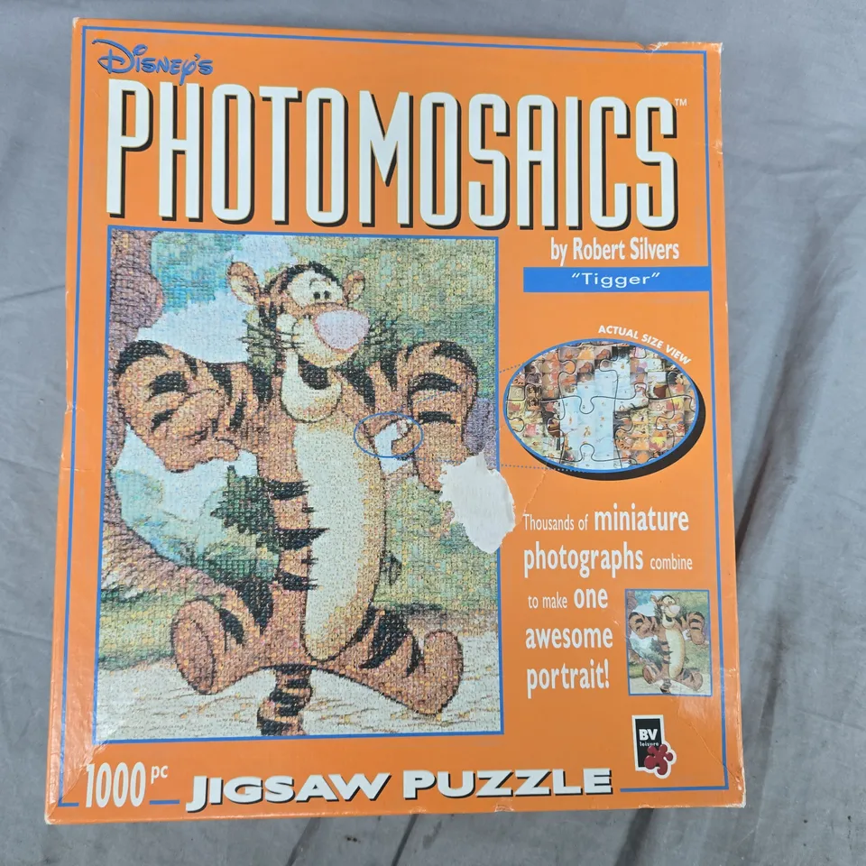 DISNEY'S PHOTOMOSAICS JIGSAW PUZZLE – 1000 PIECES, FEATURING TIGGER