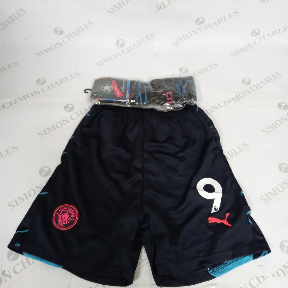 MANCHESTER CITY FC THIRD AWAY KIT SIZE 26 WITH HAALAND 9 