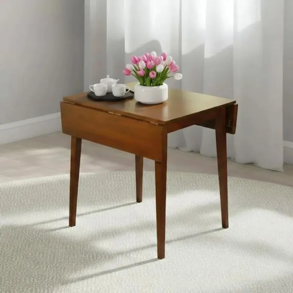 BOXED HANOVER DARK OAK 2-4 SEATER 61CM-97CM DROP LEAF DINING TABLE