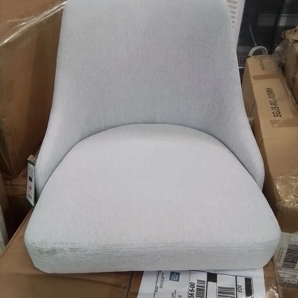 BOXED PAIR OF FABRIC UPHOLSTERED SIDE/DINING CHAIRS