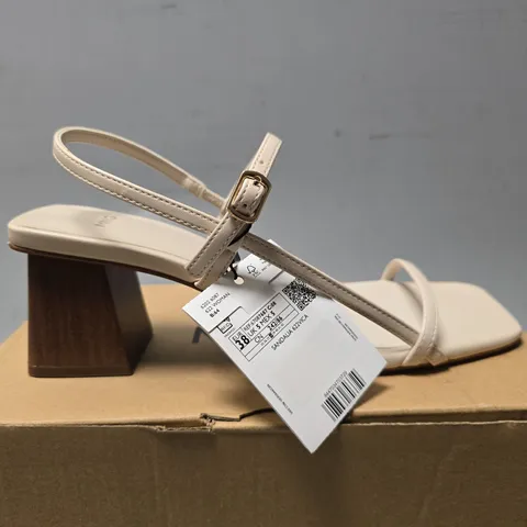BOXED MNG OPEN TOE WEDGE SANDALS - UK 5