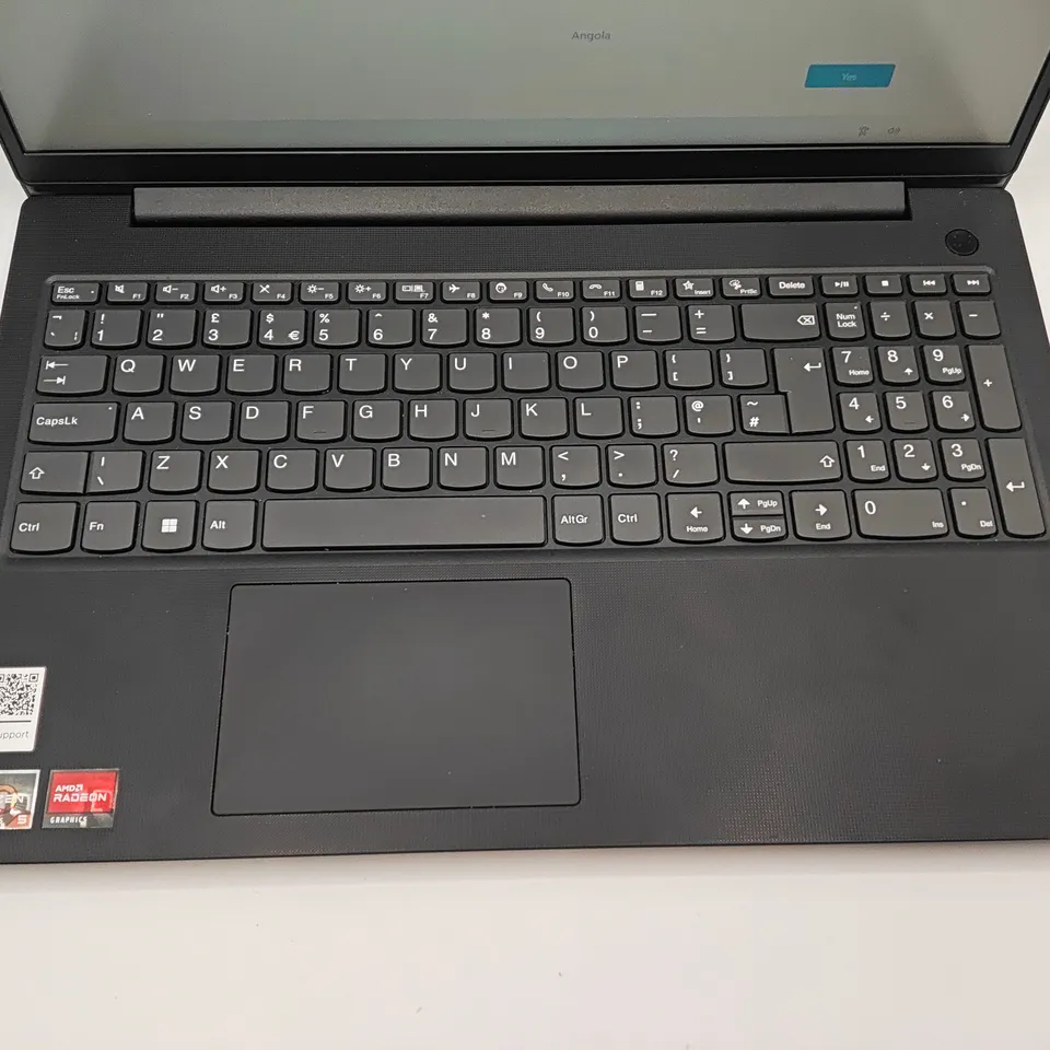 UNBOXED LENOVO V15 G4 RYZEN 5 7000 SERIES LAPTOP IN BLACK WITH AMD RADEON GRAPHICS