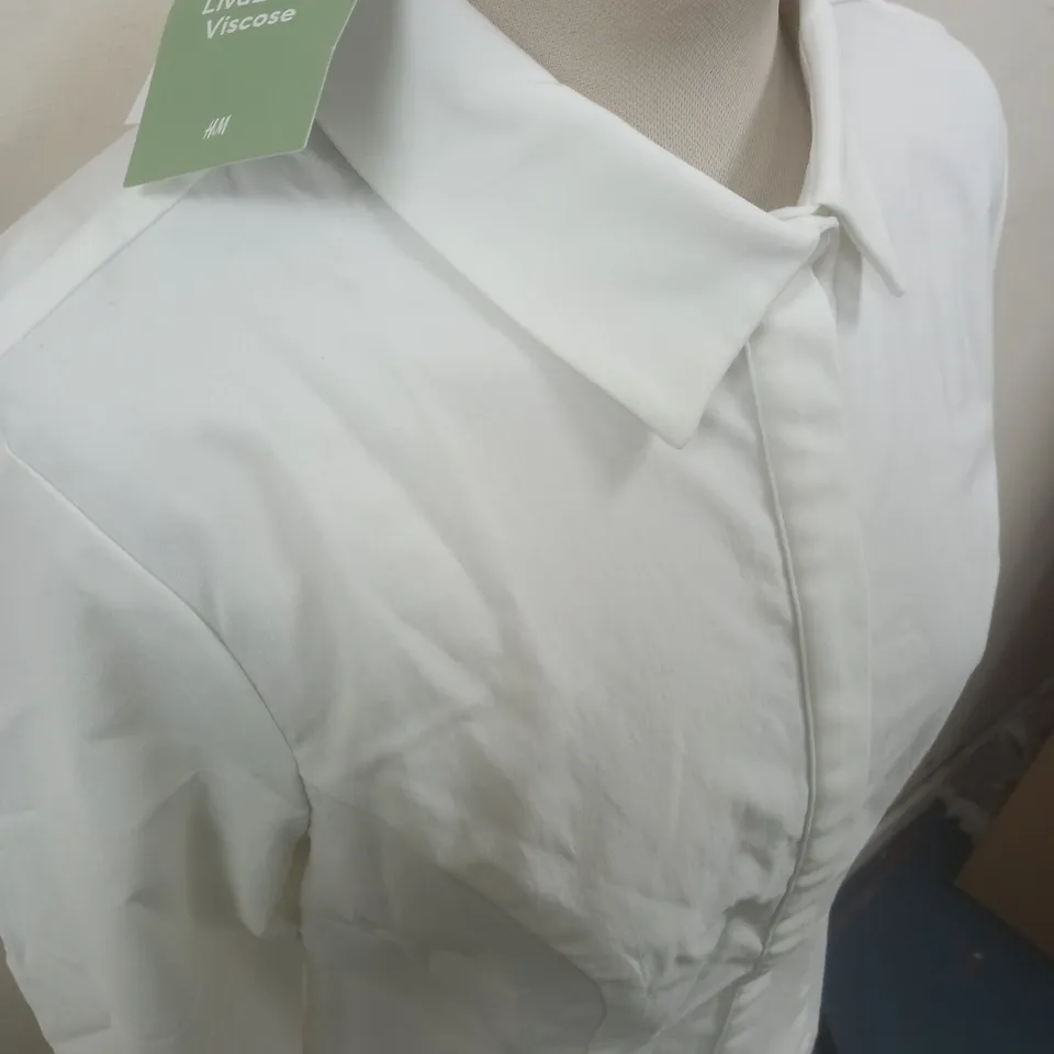 DIVIDED WHITE LONG SLEEVE SHIRT - EUR M