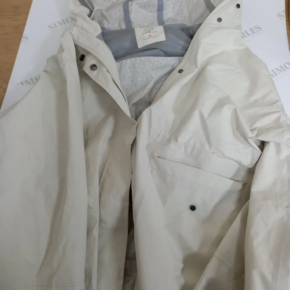 SWEATY BETTY CREAM RAIN COAT 